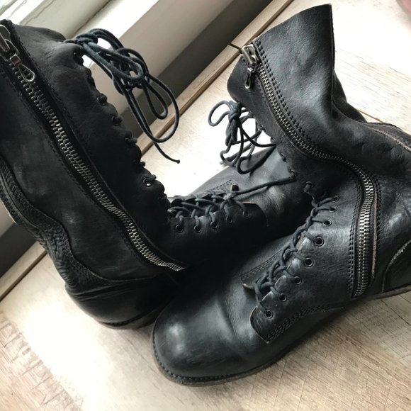Julius Single Zip Lace Up Combat Boots main image 8